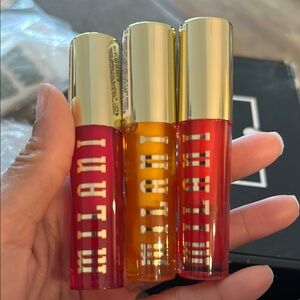 Milani Lip Gloss Set - Red, Orange, Pink